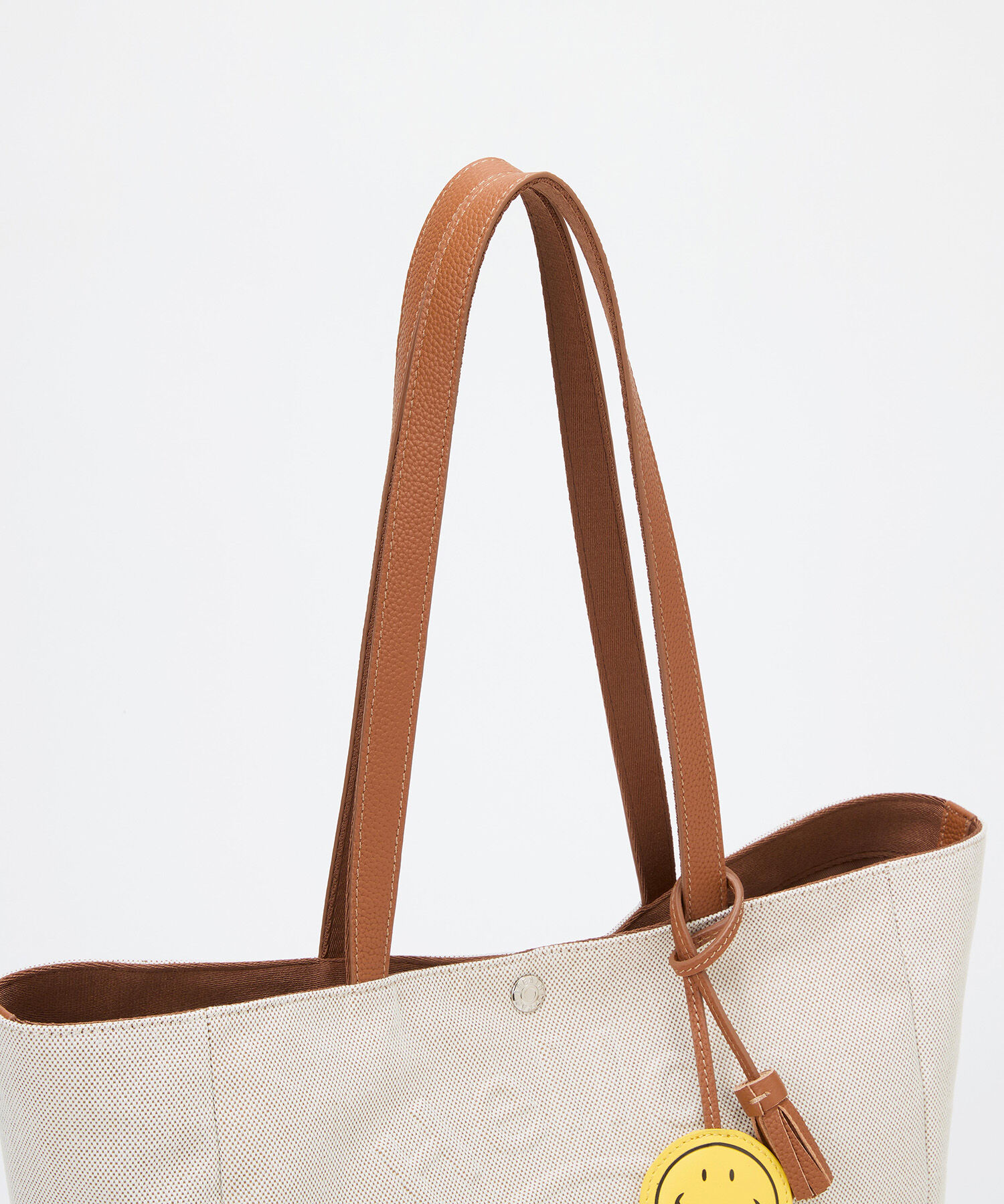 TOPKAPI BREATH「【Breath TOPKAPI】SMILE COLLECTION エンボス スマイル ビッグ トートバッグ /スマイルチャーム付き」|トートバッグ|