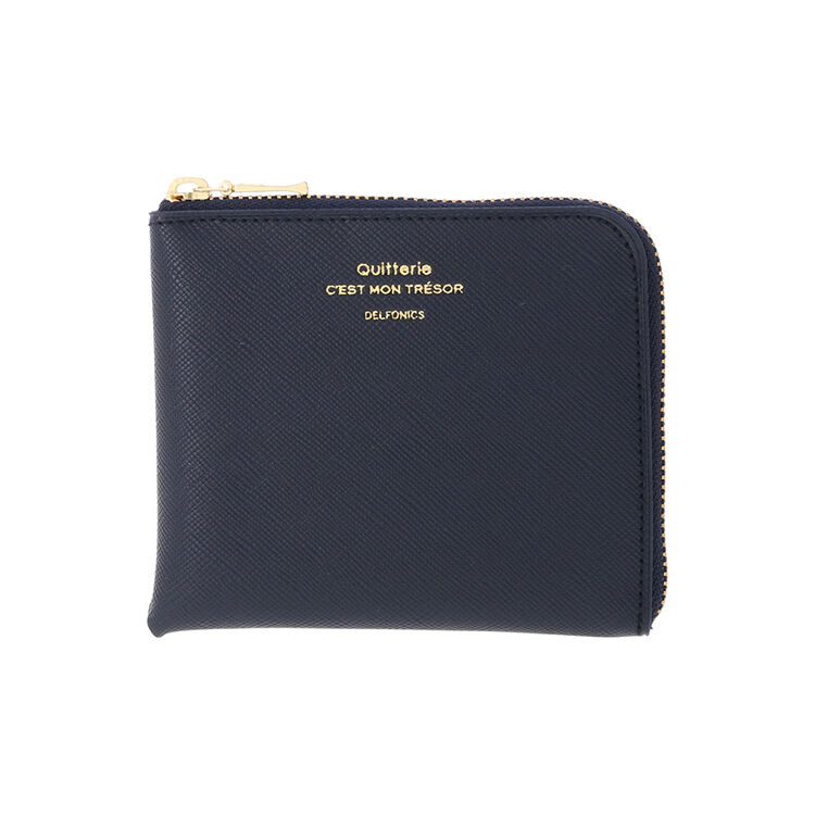 Quitterie「キトリ ハーフジップケース」|財布|ダークブルー