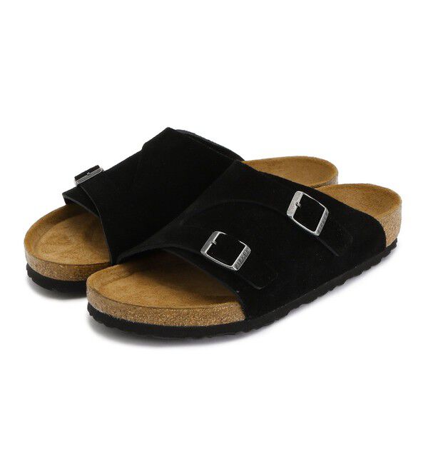 BIRKENSTOCK「【ビルケンシュトック】チューリッヒ ソフトフットベッド/ブラック/サンダル メンズ レディース」|サンダル|ブラック