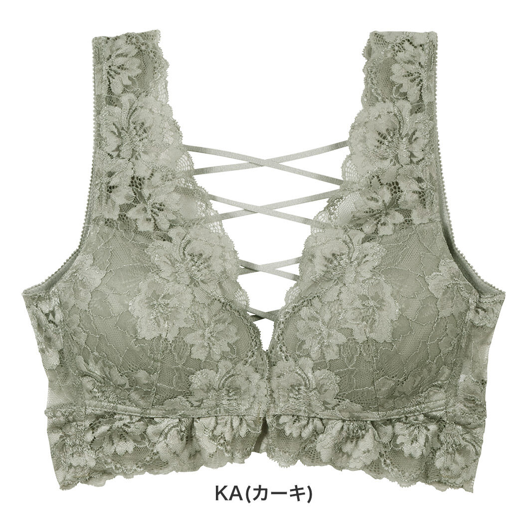 intesucre「アンテシュクレ 背中みせ ハーフトップ フロントホック S-3L IBN336」|インナー|