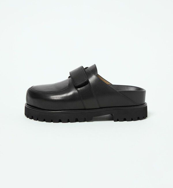 ODETTE E ODILE「ボリュームソールベルトサボ フラット30」|スリッポン|BLACK