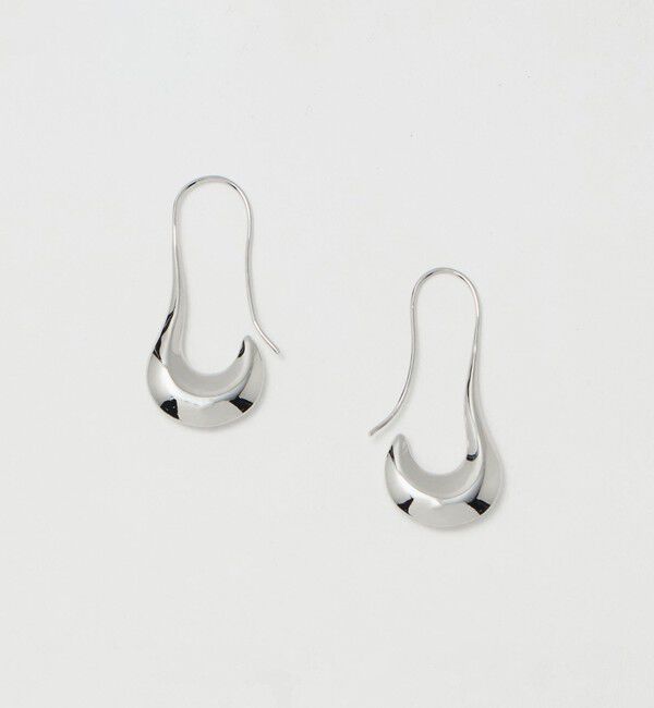 UNITED ARROWS「クレセント ムーン ピアス」|ピアス|SILVER