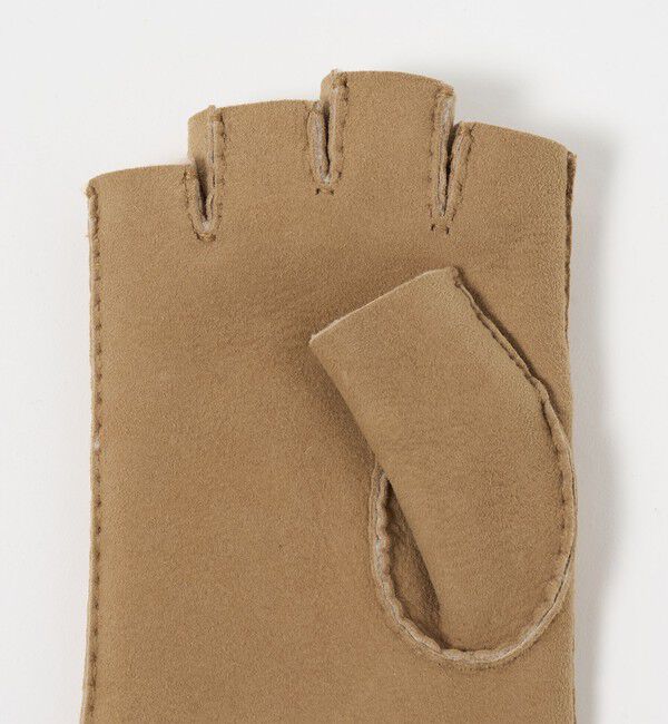 UNITED ARROWS「ムートン フィンガーレス グローブ」|手袋|