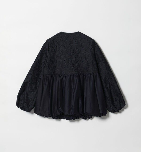 UNITED ARROWS「GISHA 2トーン ジャガード ジャケット」|ノーカラージャケット|