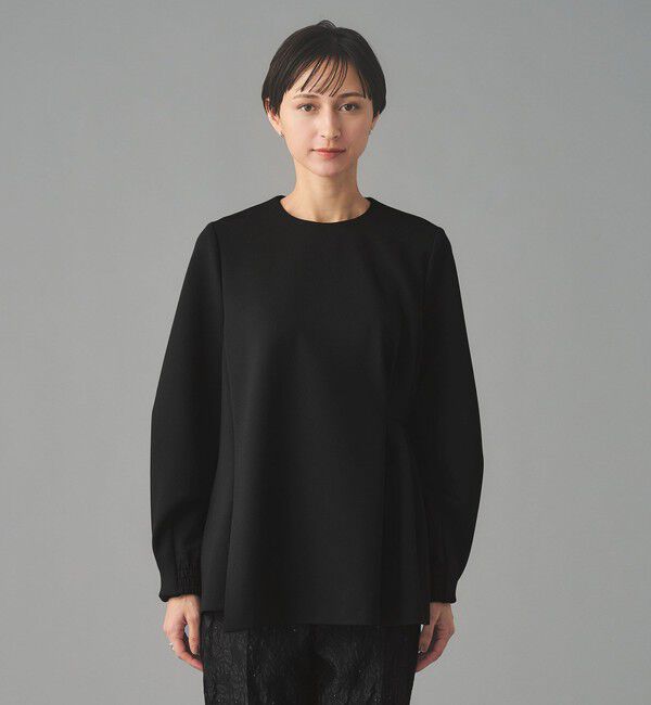 UNITED ARROWS「SPONGY クルーネック ギャザー ブラウス」|シャツ・ブラウス|