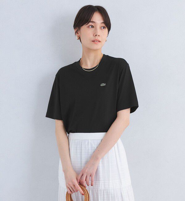 UNITED ARROWS green label relaxing「＜LACOSTE＞ワンポイント ソフトタッチ Tシャツ」|Tシャツ・カットソー|BLACK