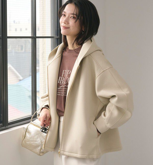 UNITED ARROWS green label relaxing「ダンボール ジップ フーディ」|パーカー|NATURAL