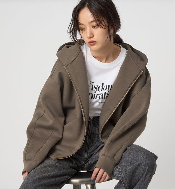 UNITED ARROWS green label relaxing「ダンボール ジップ フーディ」|パーカー|