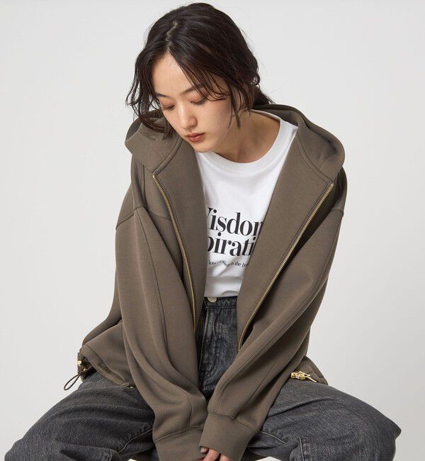 UNITED ARROWS green label relaxing「ダンボール ジップ フーディ」|パーカー|