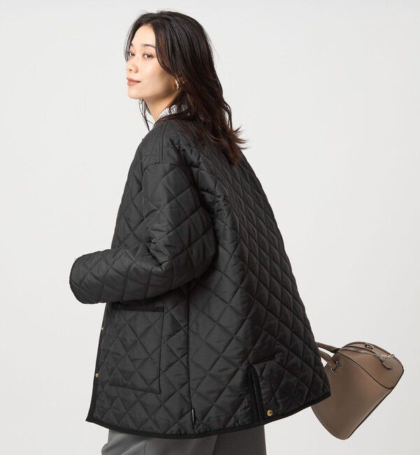 UNITED ARROWS green label relaxing「【別注】＜Traditional Weatherwear＞ARKLEY Aライン  キルティング  ミドル  コート」|ノーカラーコート|