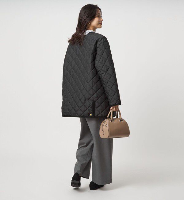 UNITED ARROWS green label relaxing「【別注】＜Traditional Weatherwear＞ARKLEY Aライン  キルティング  ミドル  コート」|ノーカラーコート|