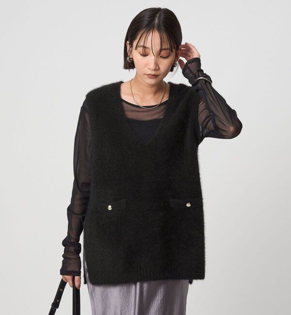 UNITED ARROWS green label relaxing「ヘアリー ニット ベスト」|ベスト・ジレ|