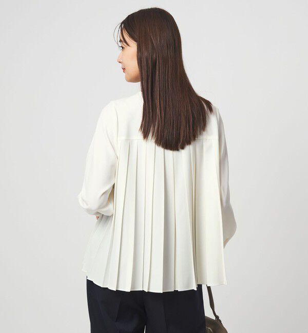 UNITED ARROWS green label relaxing「［size SHORTあり］パウドレ プリーツ ブラウス ウォッシャブル ストレッチ」|シャツ・ブラウス|