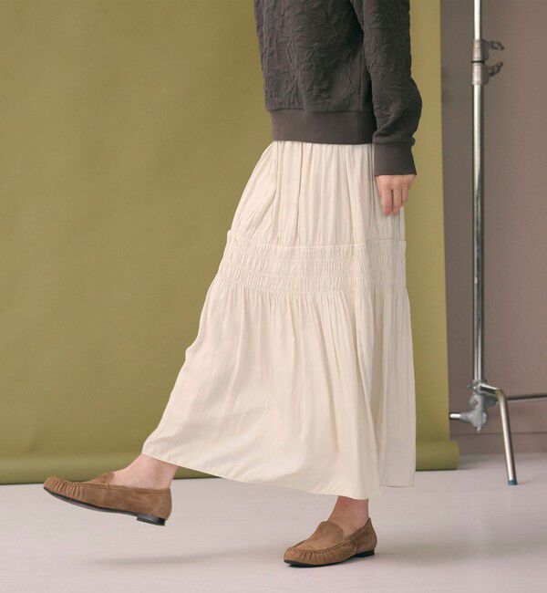 BEAUTY&YOUTH UNITED ARROWS「【WEB限定】シャーリング キリカエ フレアスカート」|スカート|