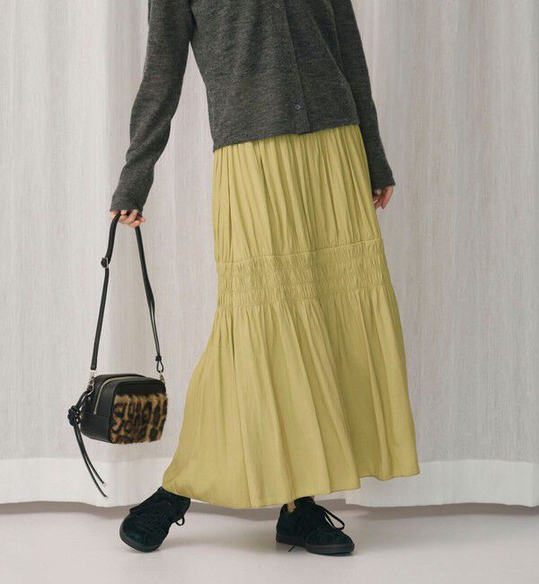 BEAUTY&YOUTH UNITED ARROWS「【WEB限定】シャーリング キリカエ フレアスカート」|スカート|