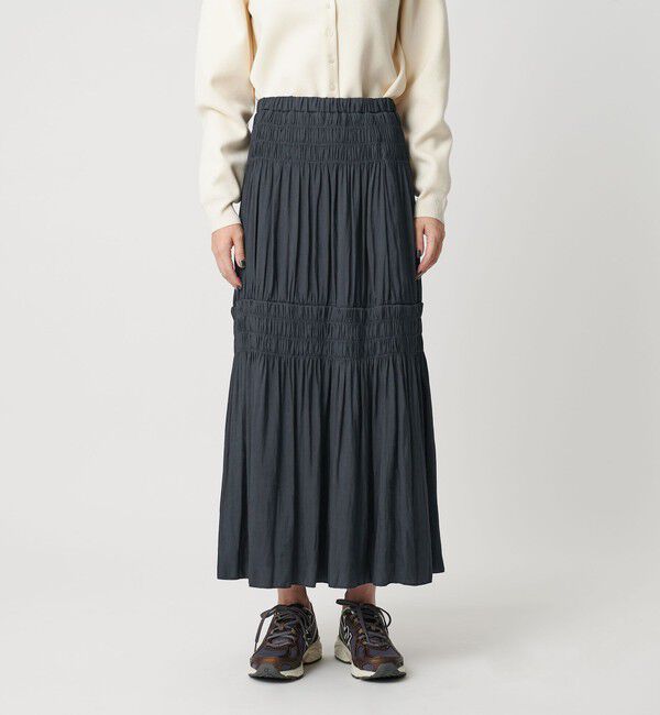 BEAUTY&YOUTH UNITED ARROWS「【WEB限定】シャーリング キリカエ フレアスカート」|スカート|