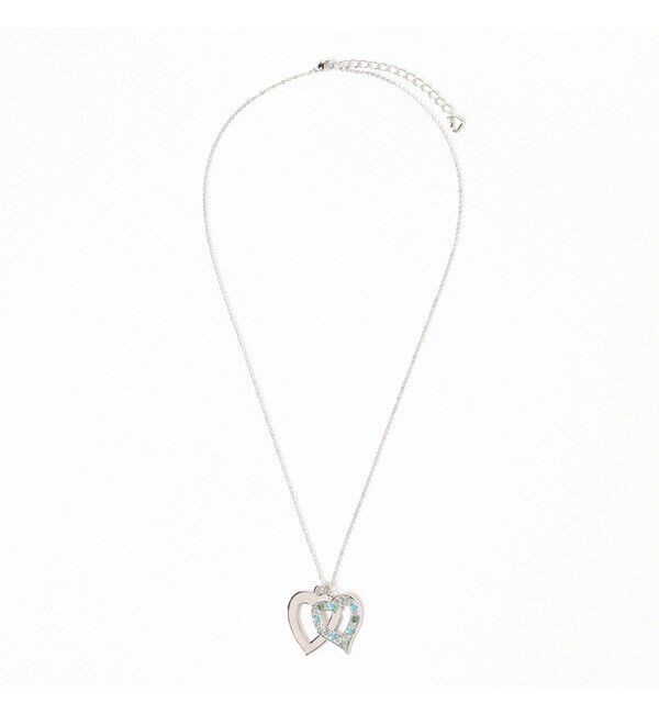 Ray BEAMS 「ダブルハート クリスタル ネックレス」|ネックレス|