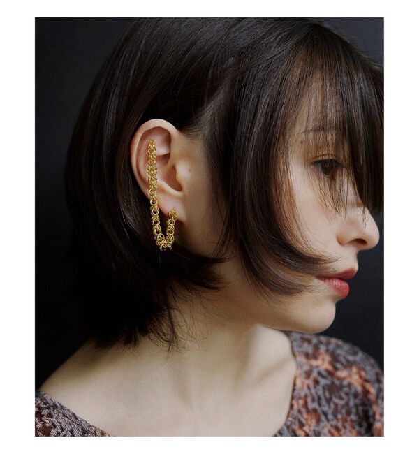 Ray BEAMS 「RBS / コネクト チェーン シングル ピアス」|ピアス|GOLD
