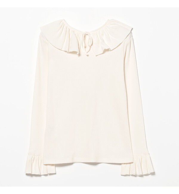 BEAMSBOY「リブ フリル ギャザー ロングスリーブ」|Tシャツ・カットソー|