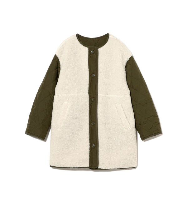 Ray BEAMS 「ボア キルト リバーシブル コート」|ダッフルコート|