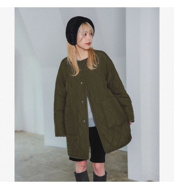 Ray BEAMS 「ボア キルト リバーシブル コート」|ダッフルコート|