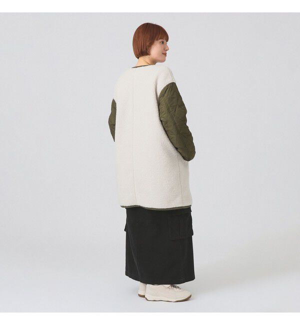 Ray BEAMS 「ボア キルト リバーシブル コート」|ダッフルコート|