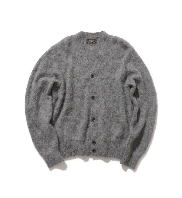 BEAMS PLUS「ストレッチ モヘヤ カーディガン」|ニット・セーター|GREY