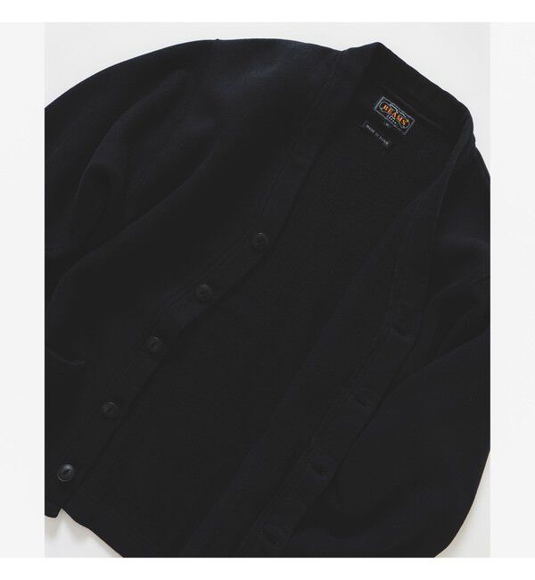 BEAMS PLUS「レイズドバック スウェット Vネック カーディガン」|スウェット・ジャージ|