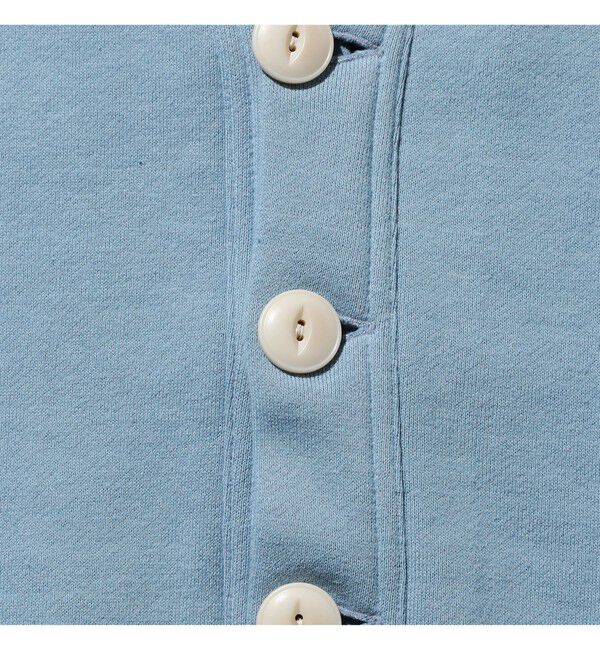 BEAMS PLUS「レイズドバック スウェット Vネック カーディガン」|スウェット・ジャージ|