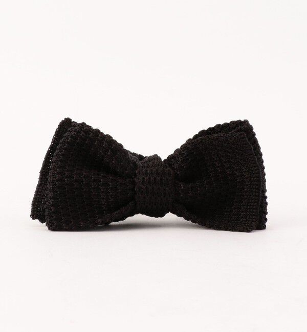 SHIPS「SHIPS: CANEPAファブリック ニット 蝶ネクタイ」|ネクタイ・蝶ネクタイ|ブラック