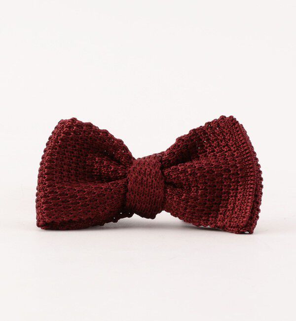 SHIPS「SHIPS: CANEPAファブリック ニット 蝶ネクタイ」|ネクタイ・蝶ネクタイ|ワイン