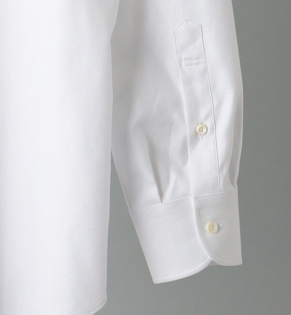 SHIPS「SHIPS: イージーアイロン ヘリンボーン 無地 ホリゾンタルカラー シャツ」|シャツ・ブラウス|