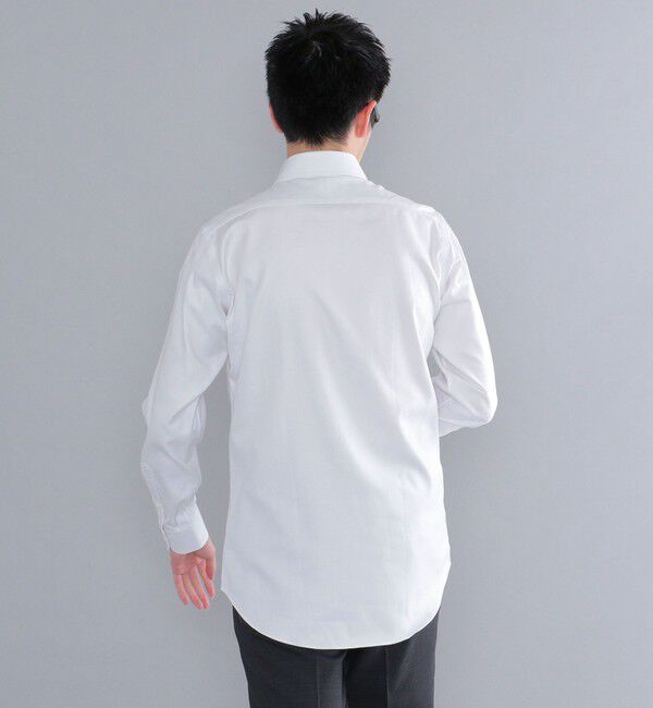 SHIPS「SHIPS: イージーアイロン ヘリンボーン 無地 ホリゾンタルカラー シャツ」|シャツ・ブラウス|