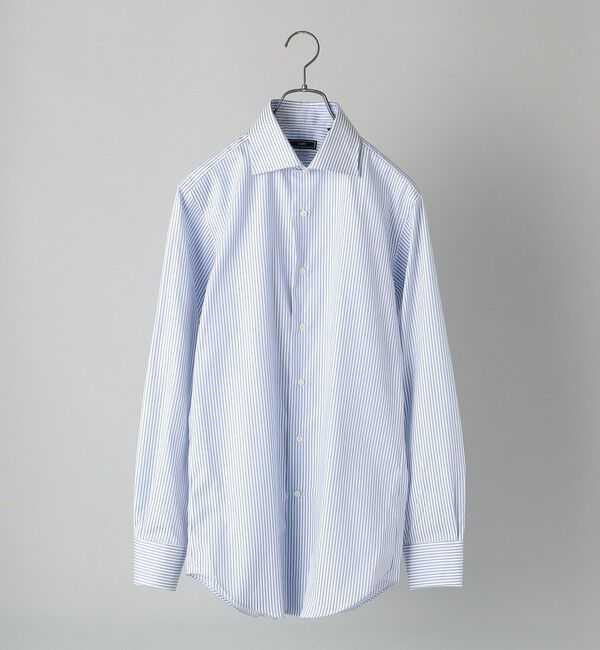SHIPS「SHIPS: イージーアイロン ロンスト ワイドカラー シャツ」|シャツ・ブラウス|