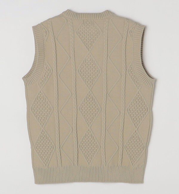 SHIPS「*SHIPS: 7ゲージ ケーブル編み Vネック ニット ベスト」|ベスト・ジレ|