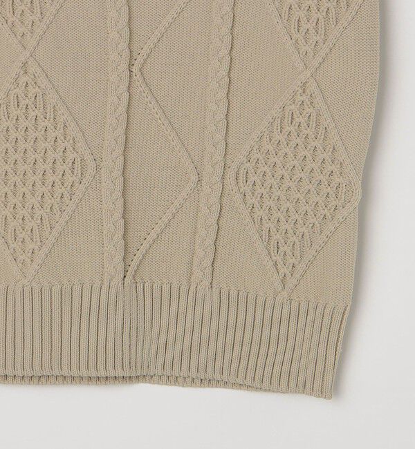 SHIPS「*SHIPS: 7ゲージ ケーブル編み Vネック ニット ベスト」|ベスト・ジレ|