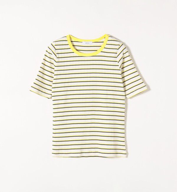 SHIPS any「SHIPS any:〈洗濯機可能〉テレコ リブ ハーフスリーブ TEE」|Tシャツ・カットソー|