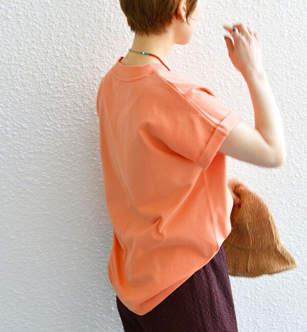 SHIPS any「SHIPS any:〈抗菌防臭/洗濯機可能〉USAコットン フレンチスリーブ TEE」|Tシャツ・カットソー|