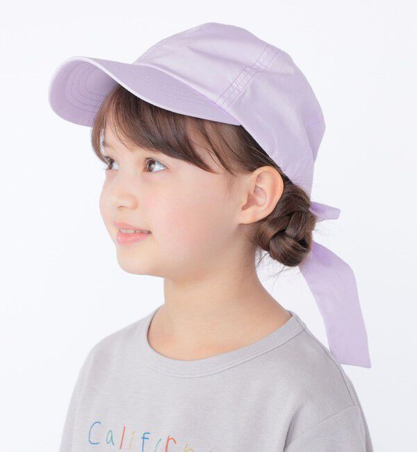 SHIPS KIDS「SHIPS KIDS:〈吸水速乾〉リボン キャップ」|キャップ・キャスケット|ライラック