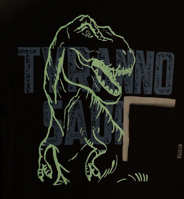 SHIPS KIDS「SHIPS KIDS:80～90cm / 恐竜 蓄光 プリント 長袖 TEE」|Tシャツ・カットソー|