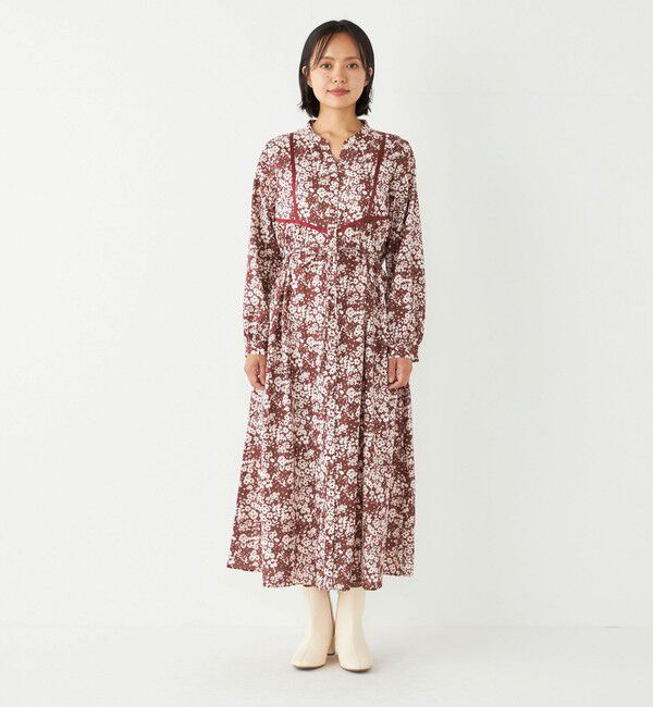 SHIPS Colors 「SHIPS Colors:〈洗濯機可能〉フラワープリント シャツ ワンピース」|ワンピース|