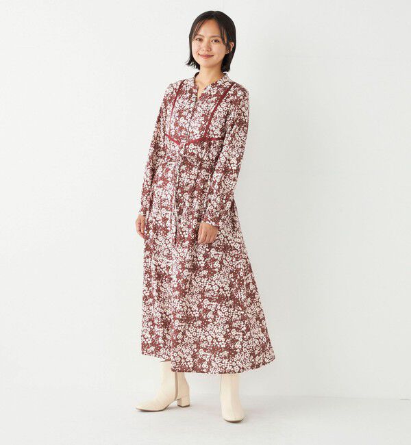 SHIPS Colors 「SHIPS Colors:〈洗濯機可能〉フラワープリント シャツ ワンピース」|ワンピース|