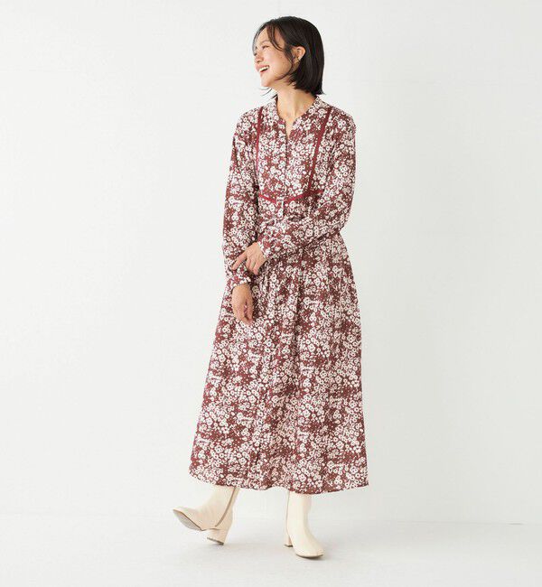 SHIPS Colors 「SHIPS Colors:〈洗濯機可能〉フラワープリント シャツ ワンピース」|ワンピース|