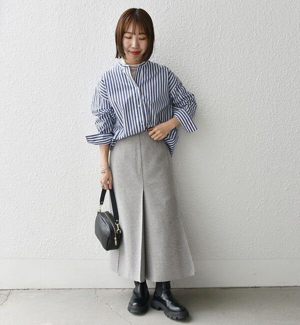 SHIPS any「《一部追加予約》SHIPS any: エア ニードル タック ミディ スカート」|スカート|