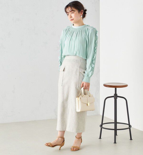 SHIPS for women「リサイクル ウール混 ポケット タイト スカート」|スカート|