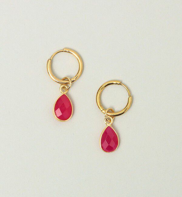 quaranciel「quaranciel: カラー ストーン フープ ピアス」|ピアス|