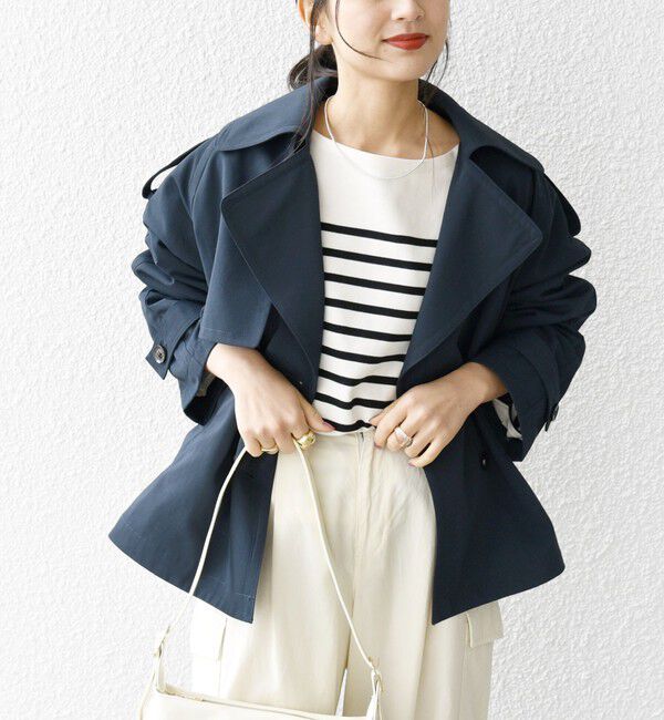 SHIPS any「SHIPS any: 〈洗濯機可能〉ショート トレンチ コート」|トレンチコート|