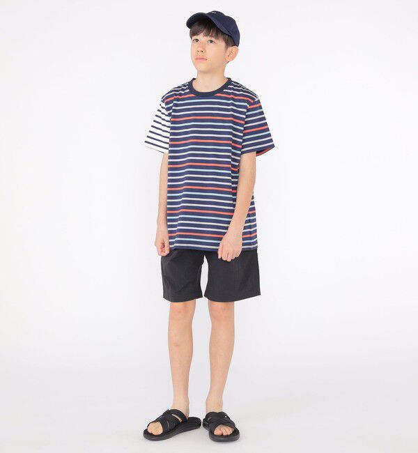 SHIPS KIDS「SHIPS KIDS:140～160cm / オーガニック コットン ボーダー TEE」|Tシャツ・カットソー|