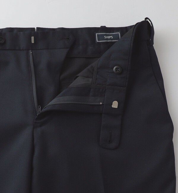 SHIPS「SHIPS:〈セットアップ対応/洗濯機可能〉サージ ウォッシャブル ツイル パンツ」|スラックス|