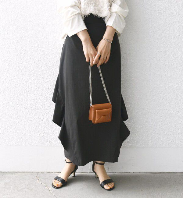 SHIPS for women「【WEB限定】〈手洗い可能〉ドライ ストレッチ ワッシャー 3WAY フリル スカート」|スカート|